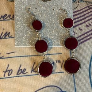 Red velvet earring